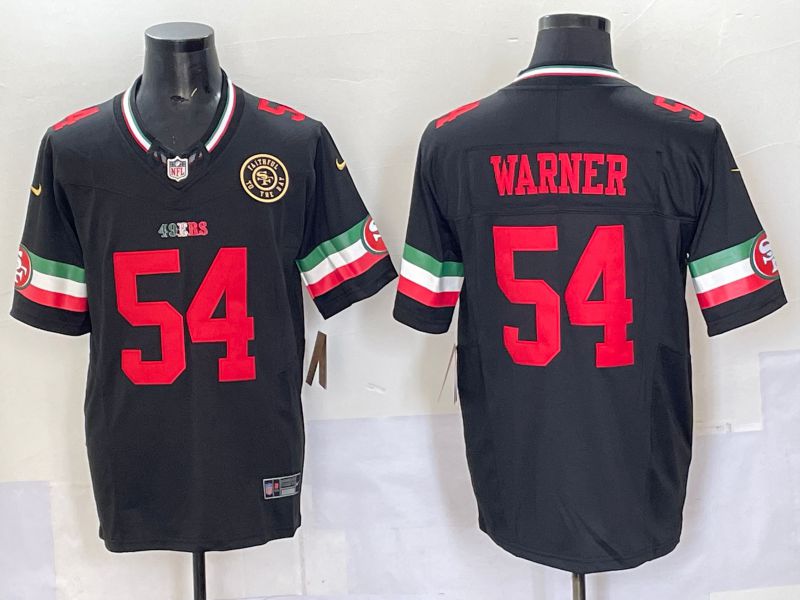 Men 2025 San Francisco 49ers 54 Warner Black Mexico Nike Limited NFL Jersey 005